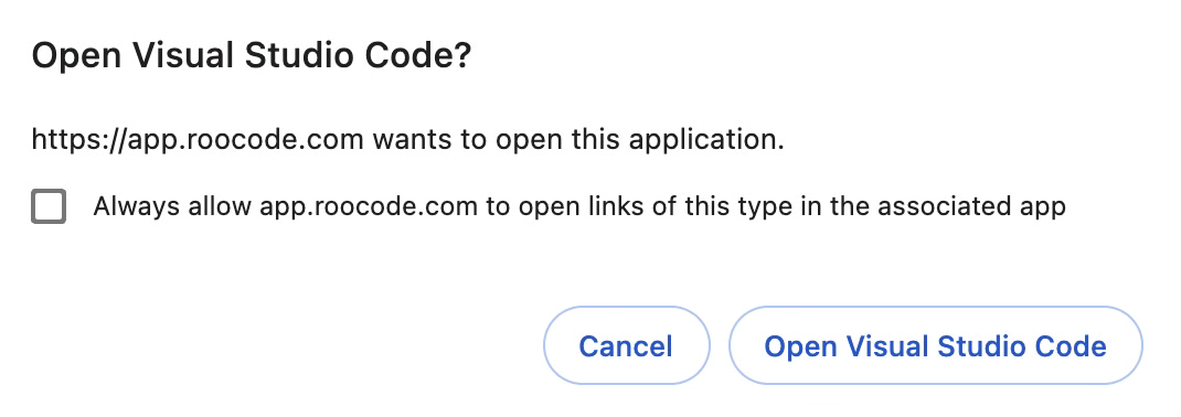 Account creation confirmation popup